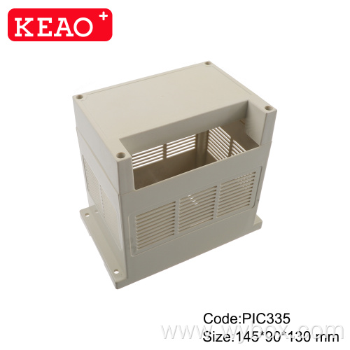 Plastic box electronic enclosure din rail terminal block PIC335 industrial control box din rail enclosure box with 145*90*130mm